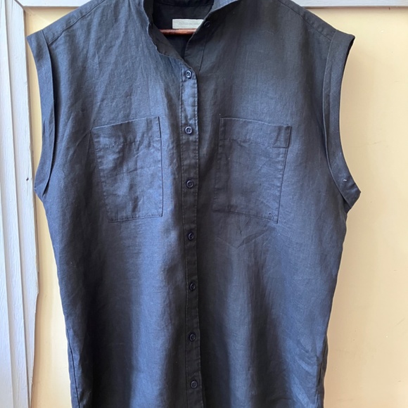 Outerknown Black Organic Cotton Button-Down Shirt – Generous Fit, Size Small - Picture 6 of 7